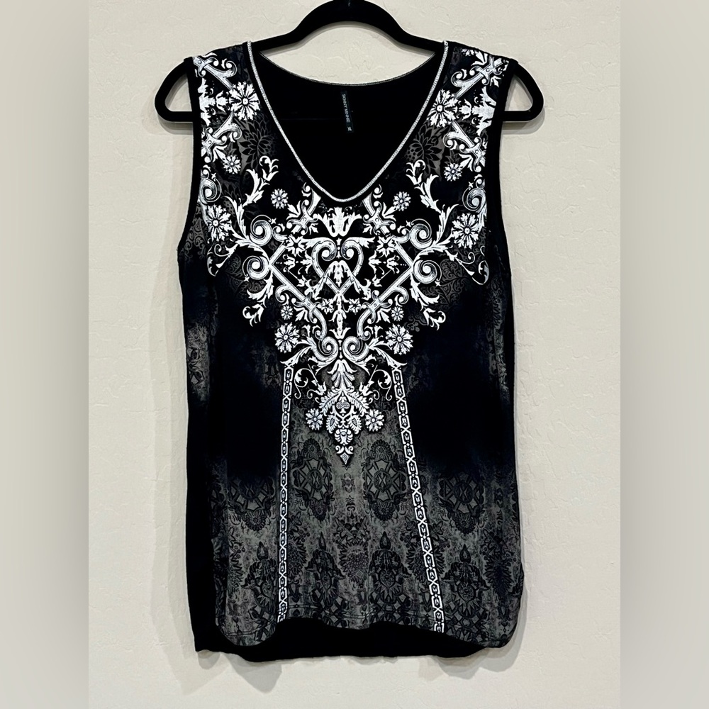 Skinny Minnie Sleeveless Top, XL, Black